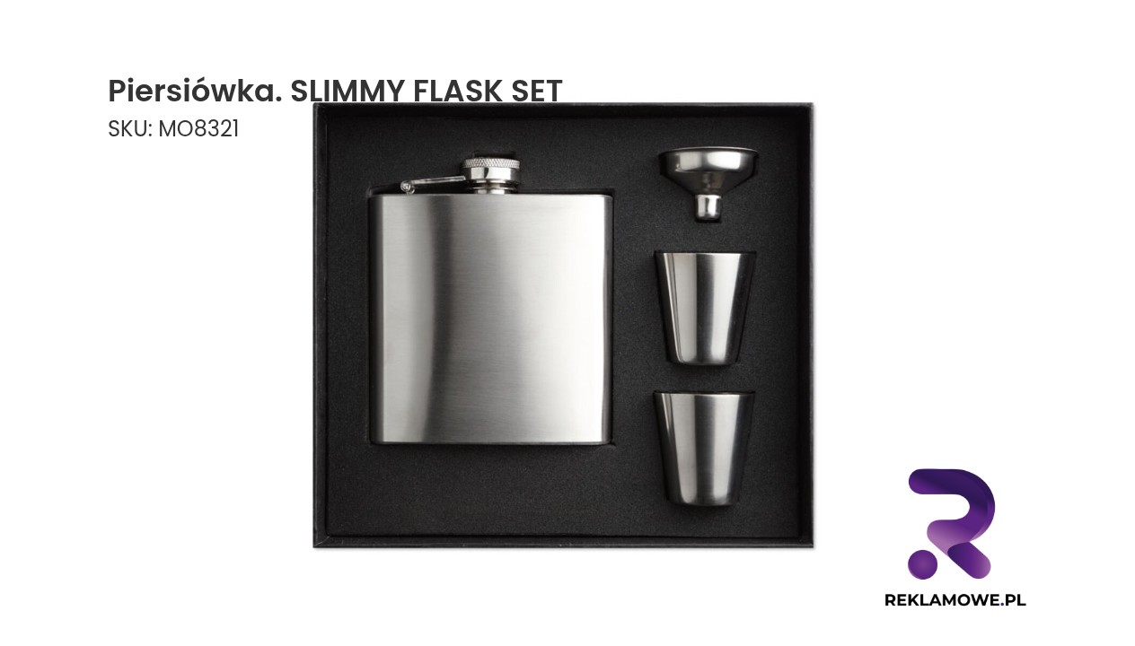 Piersiówka Slimmy Flask Set w eleganckim etui