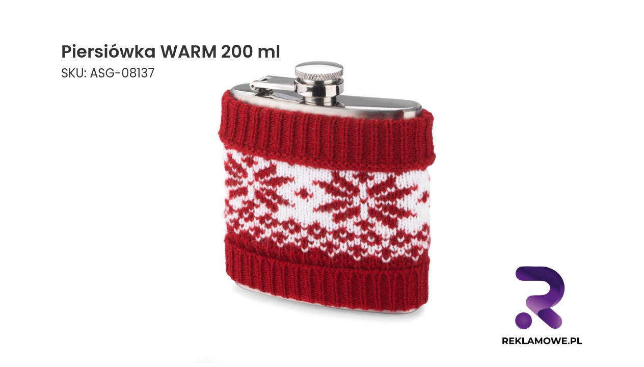 Piersiówka WARM 200 ml Piersiówka WARM o pojemności 200 ml