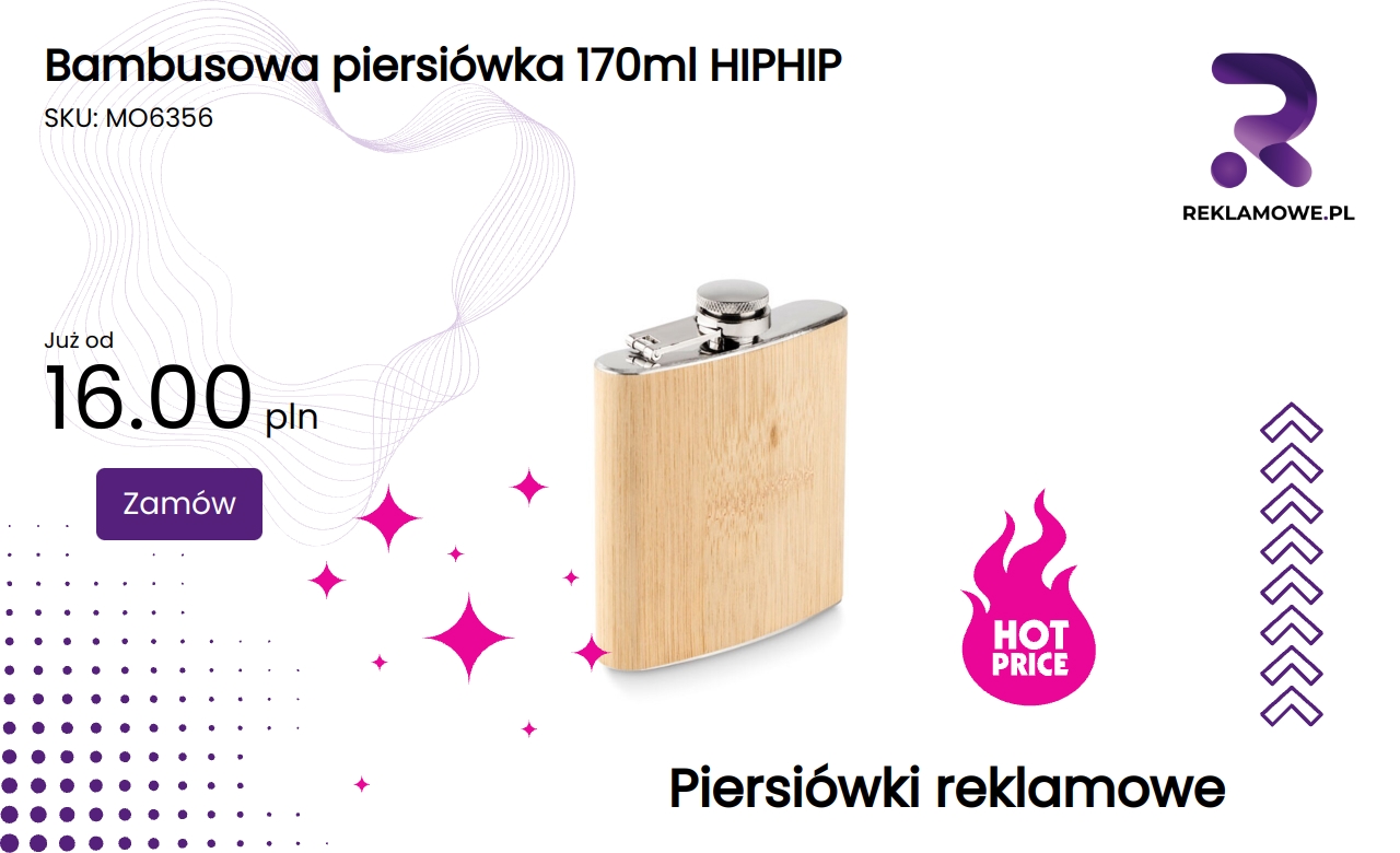 Bambusowa piersiówka 170ml marki HIPHIP