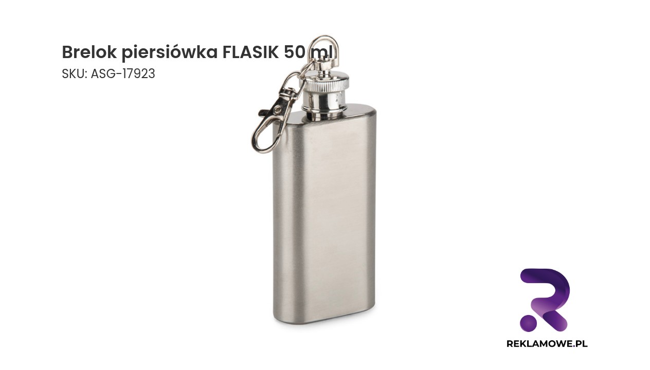 Brelok piersiówka FLASIK 50 ml - praktyczny brelok w kształcie piersiówki