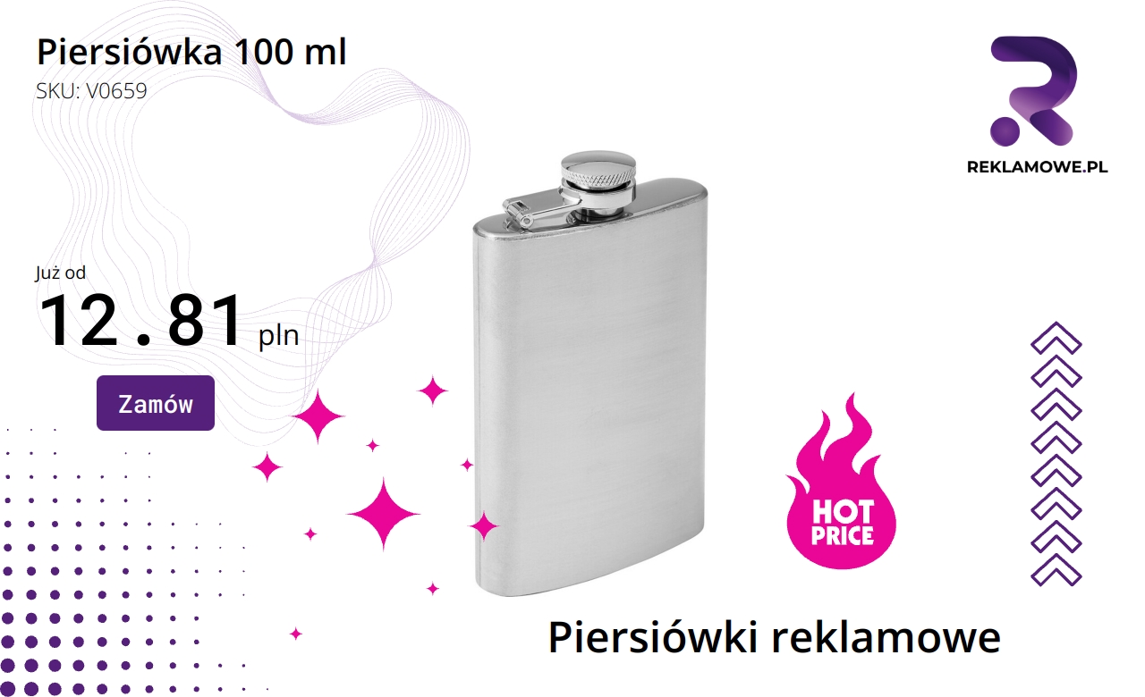 Piersiówka o pojemności 100 ml