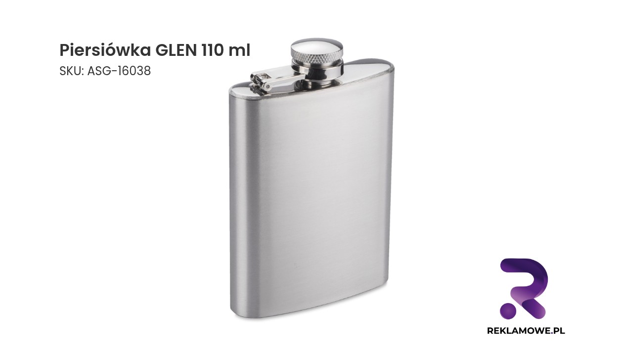 Piersiówka GLEN 110 ml Piersiówka GLEN 110 ml – elegancka metalowa piersiówka na alkohol